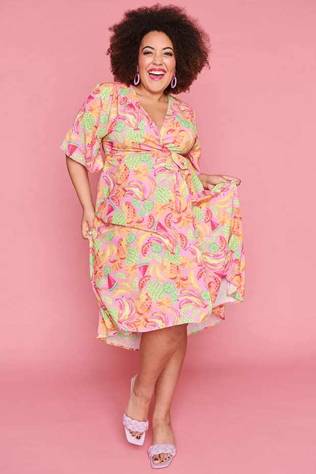 Mandy Tutti Frutti Wrap Dress