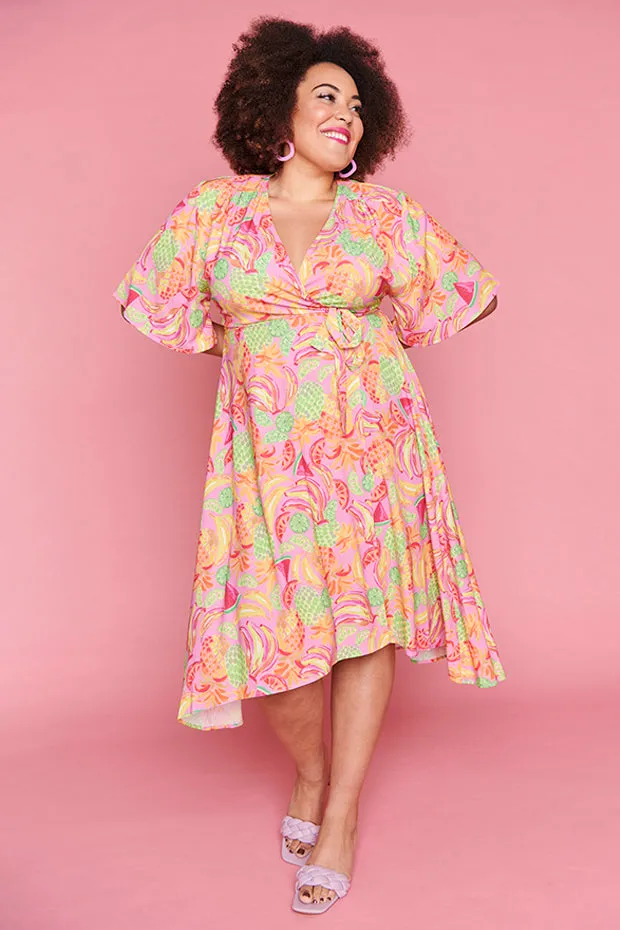 Mandy Tutti Frutti Wrap Dress