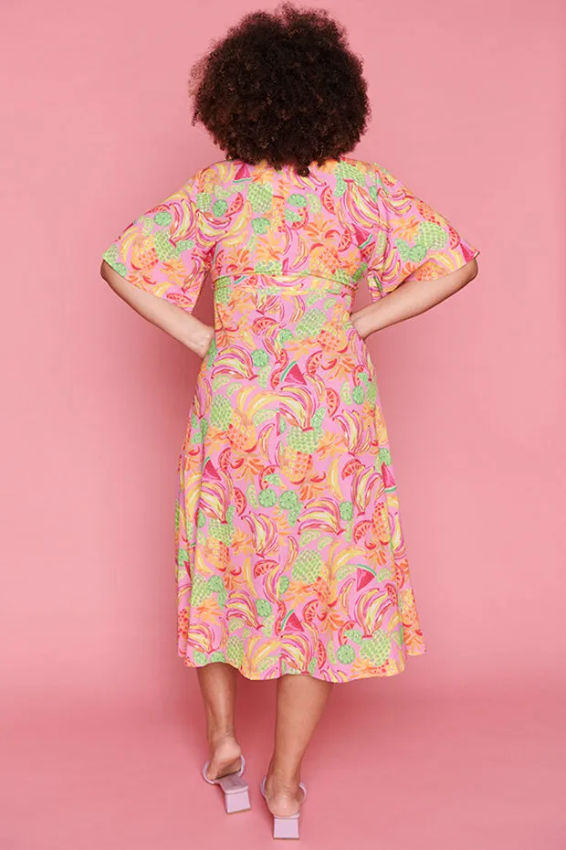 Mandy Tutti Frutti Wrap Dress