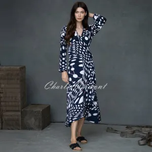 Marble Dress – Style 6199-135 (Navy / Watermelon / White)