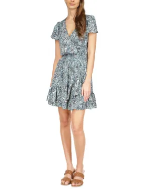 MICHAEL MICHAEL KORS Paisley Faux-Wrap Mini Dress