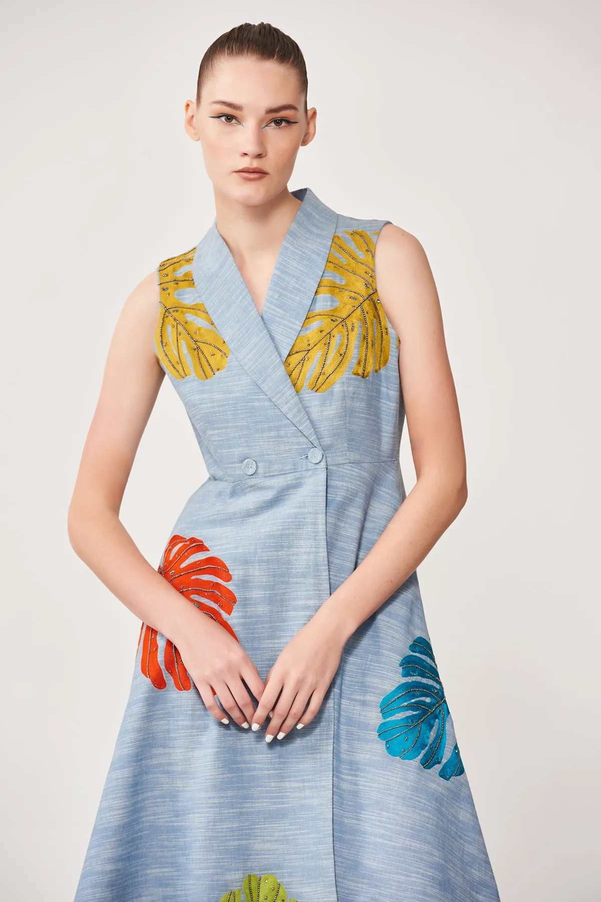 Monstera Wrap Dress