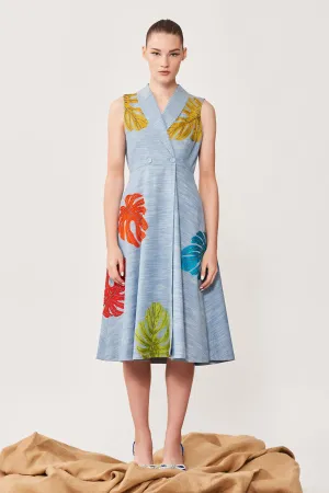 Monstera Wrap Dress