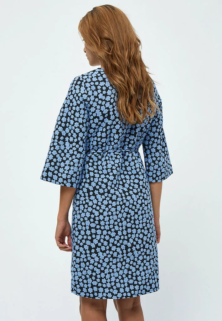 MSKatrina Wrap Dress - Ice Blue Print