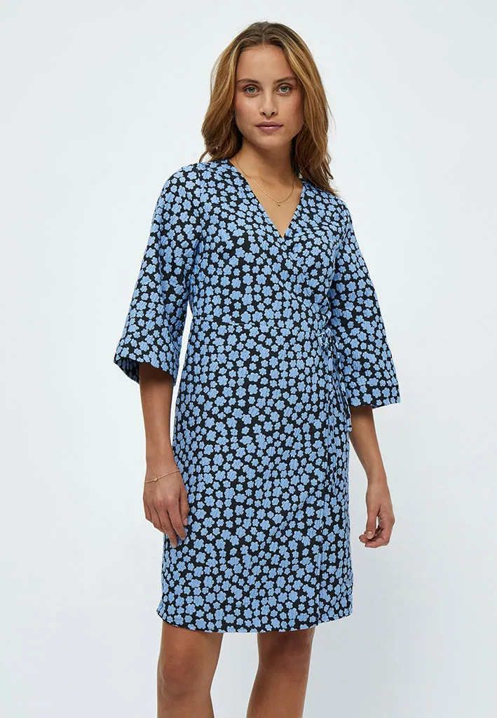 MSKatrina Wrap Dress - Ice Blue Print