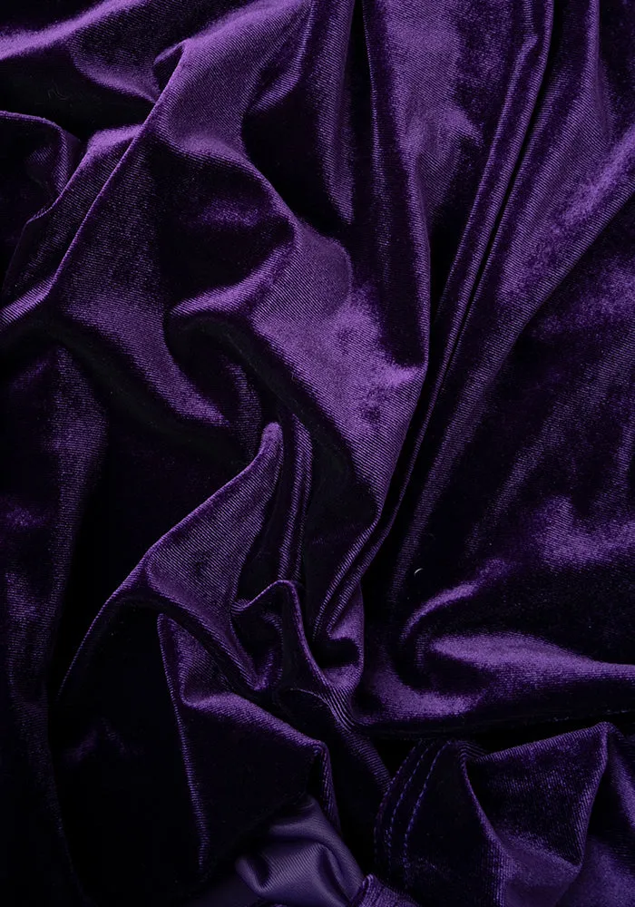 Natalya Purple Velvet Midi Dress