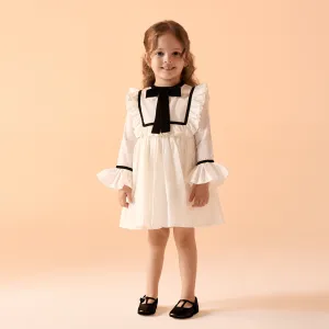 Off White Long Sleeve Cotton Dress