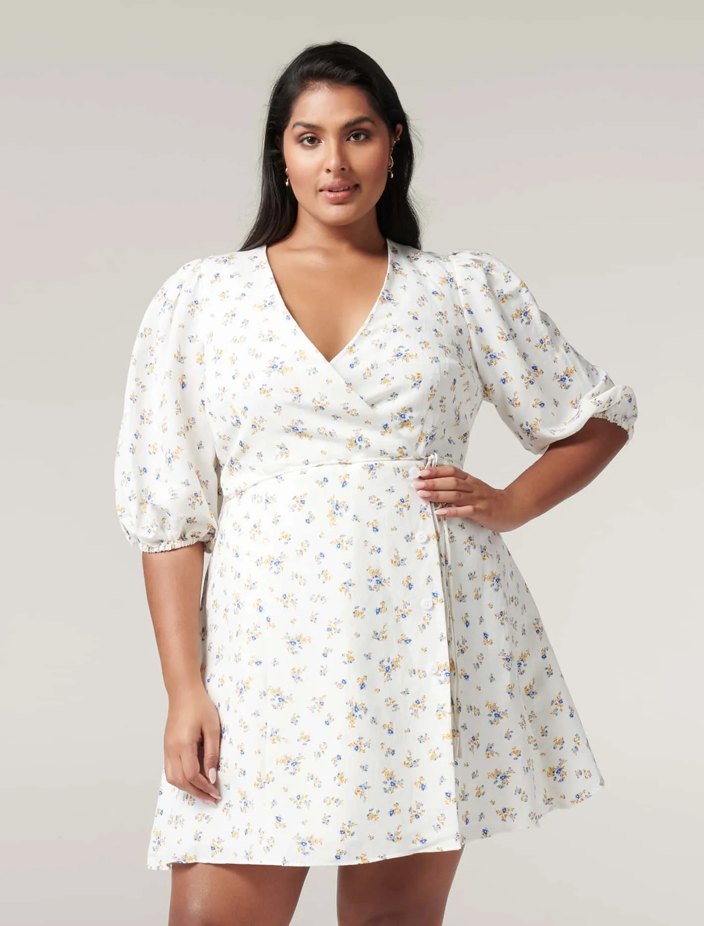 Olivia Curve Wrap Skater Dress