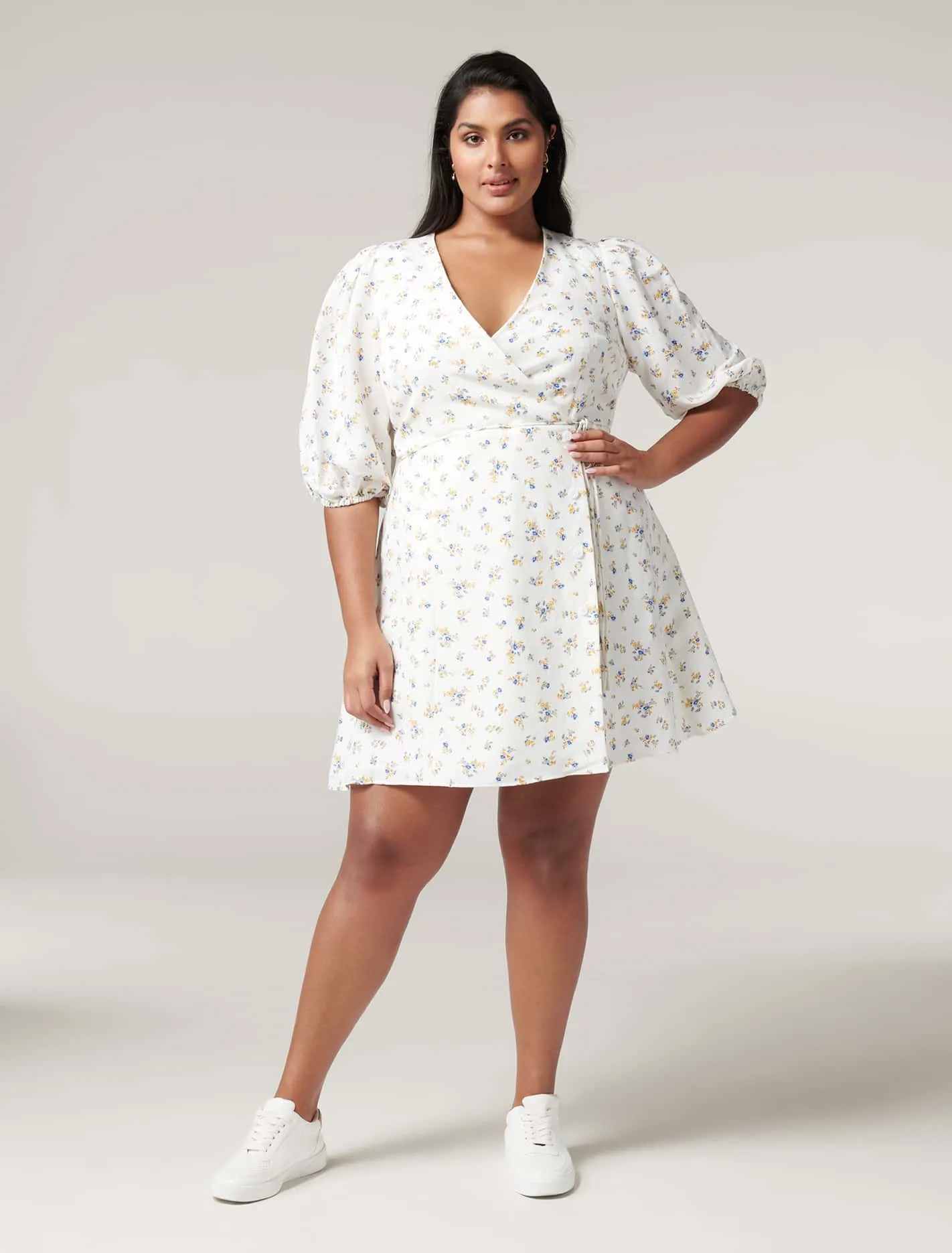 Olivia Curve Wrap Skater Dress