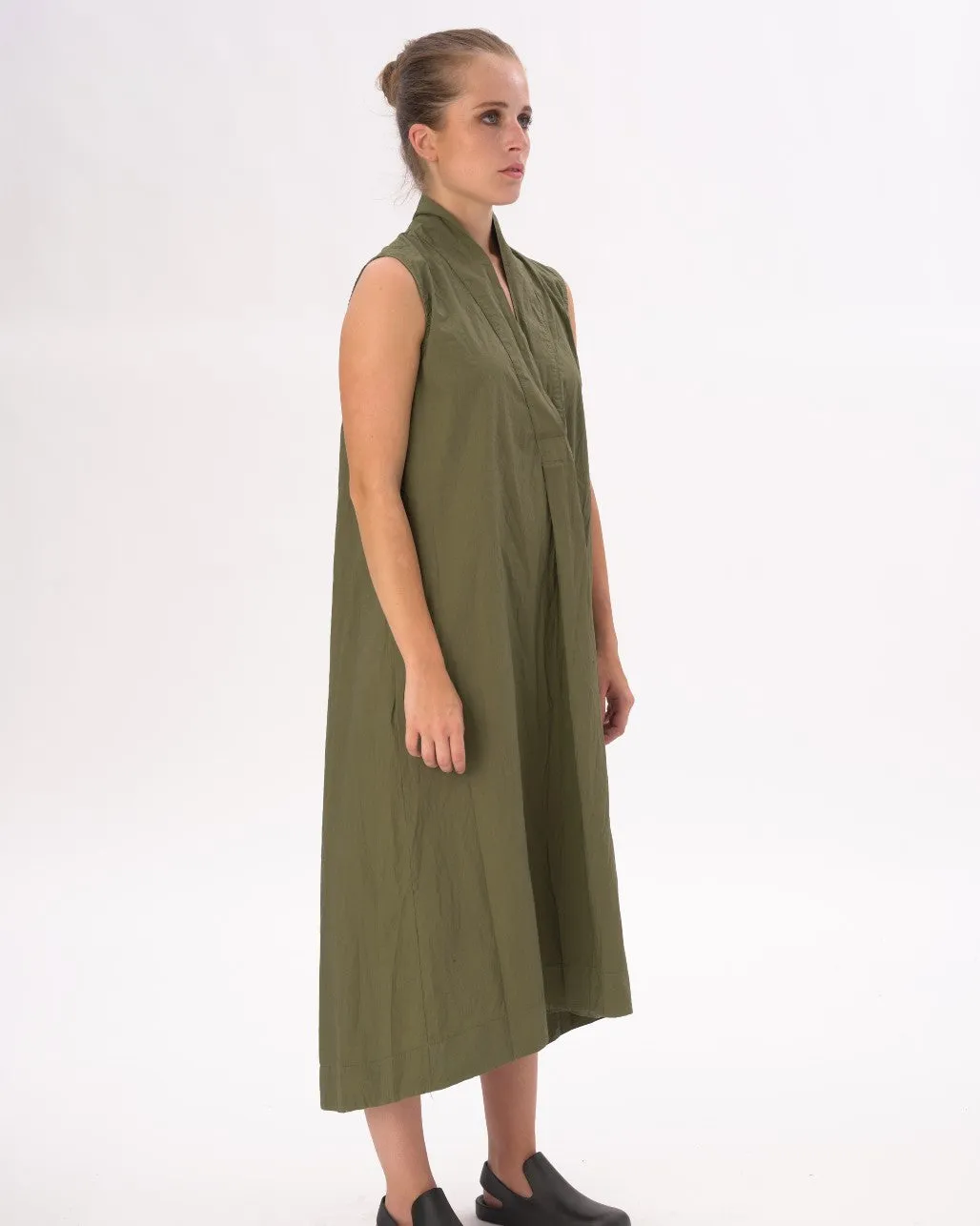 Organic Cotton Swan Neck Sleeveless Dress