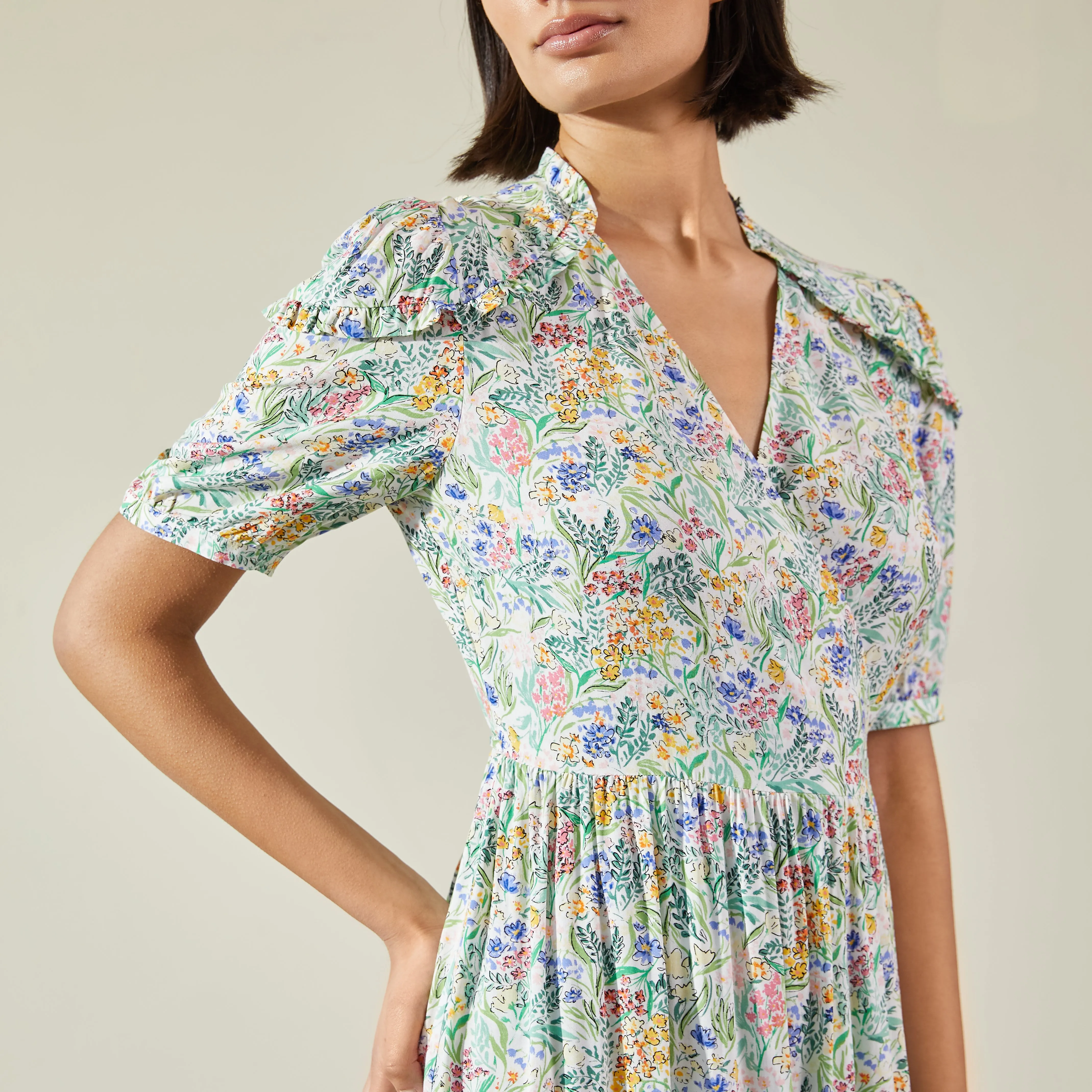 Painted Meadow Wrap Dress