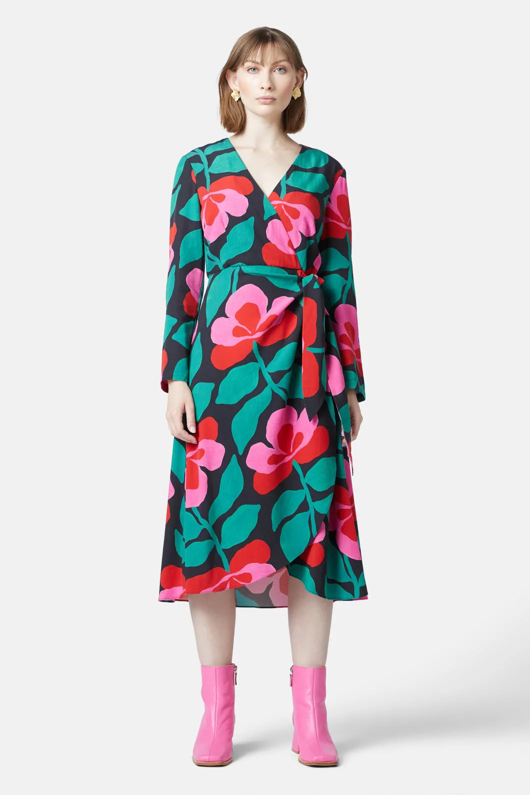 Pansy Wrap Dress