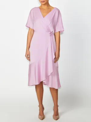 Paris Lilac Wrap Dress