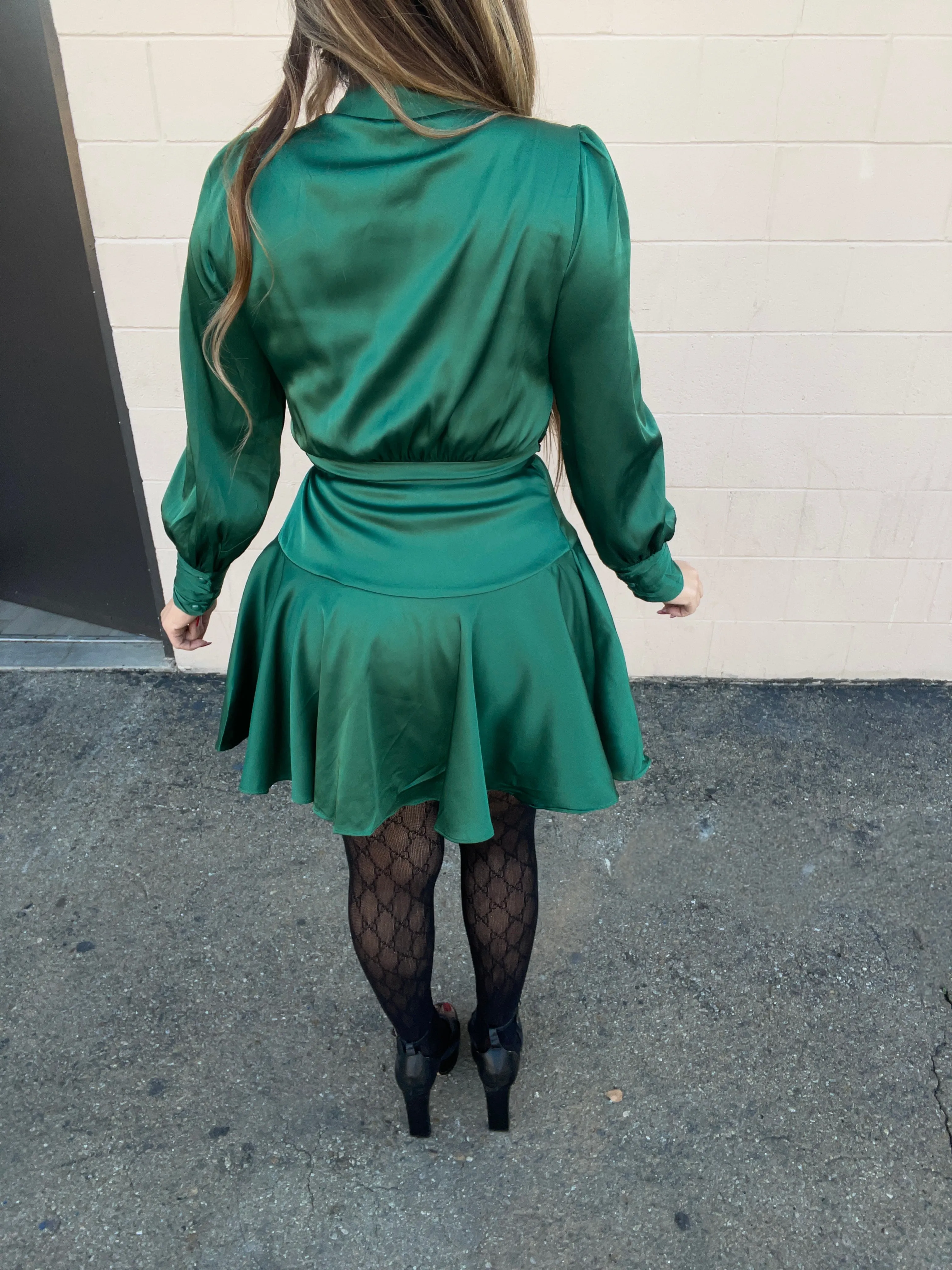 Paula Mini Dress (Green)