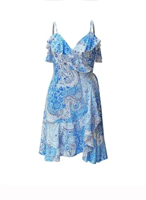 Peacock Blue Paisley Dress