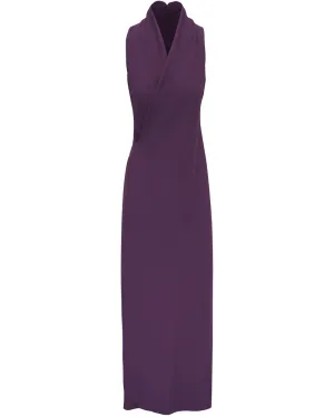 Plum Long Apres Wrap Dress