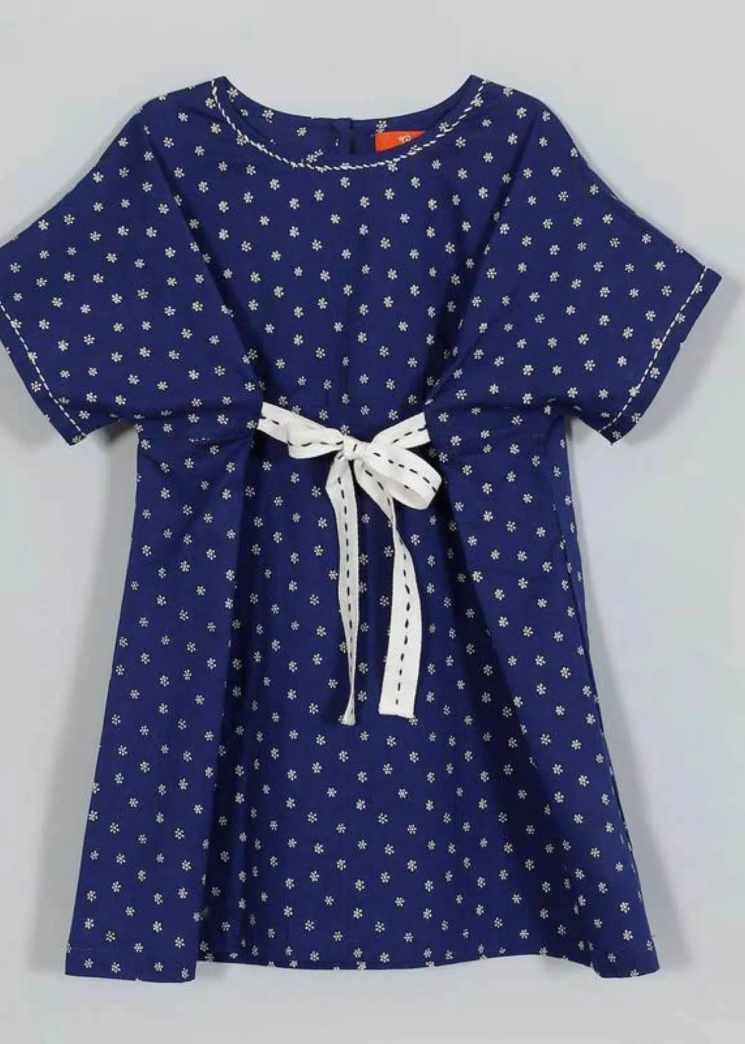 Poppy Blue Cotton Dress Girl (2-9 Years)