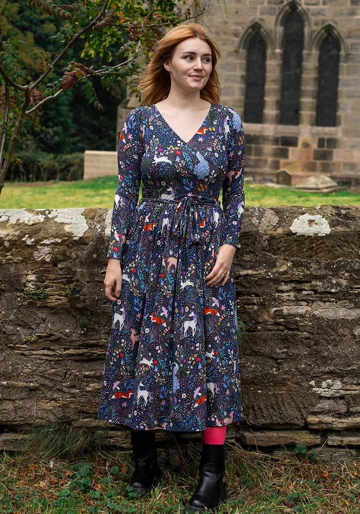 Promise Unicorn Woodland Print Viscose Midi Dress