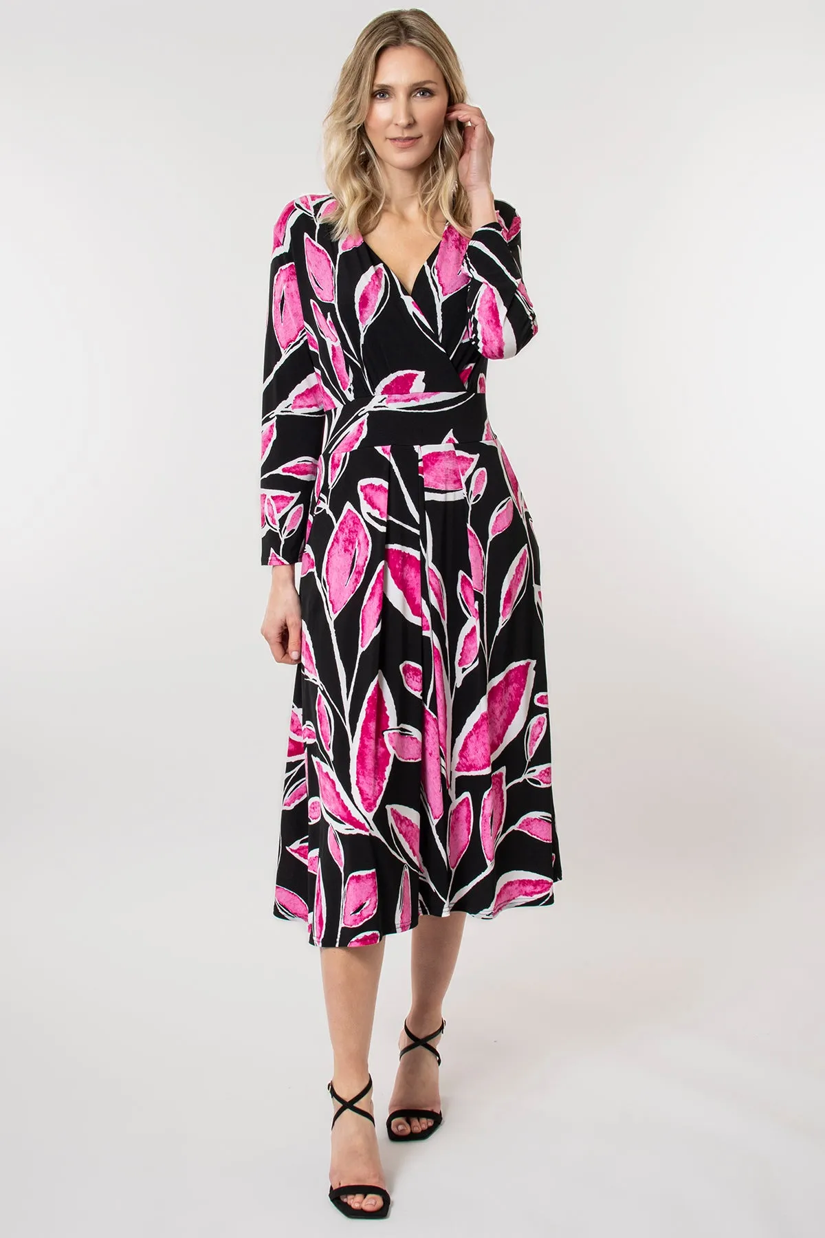 Rambling leaf wrap dress