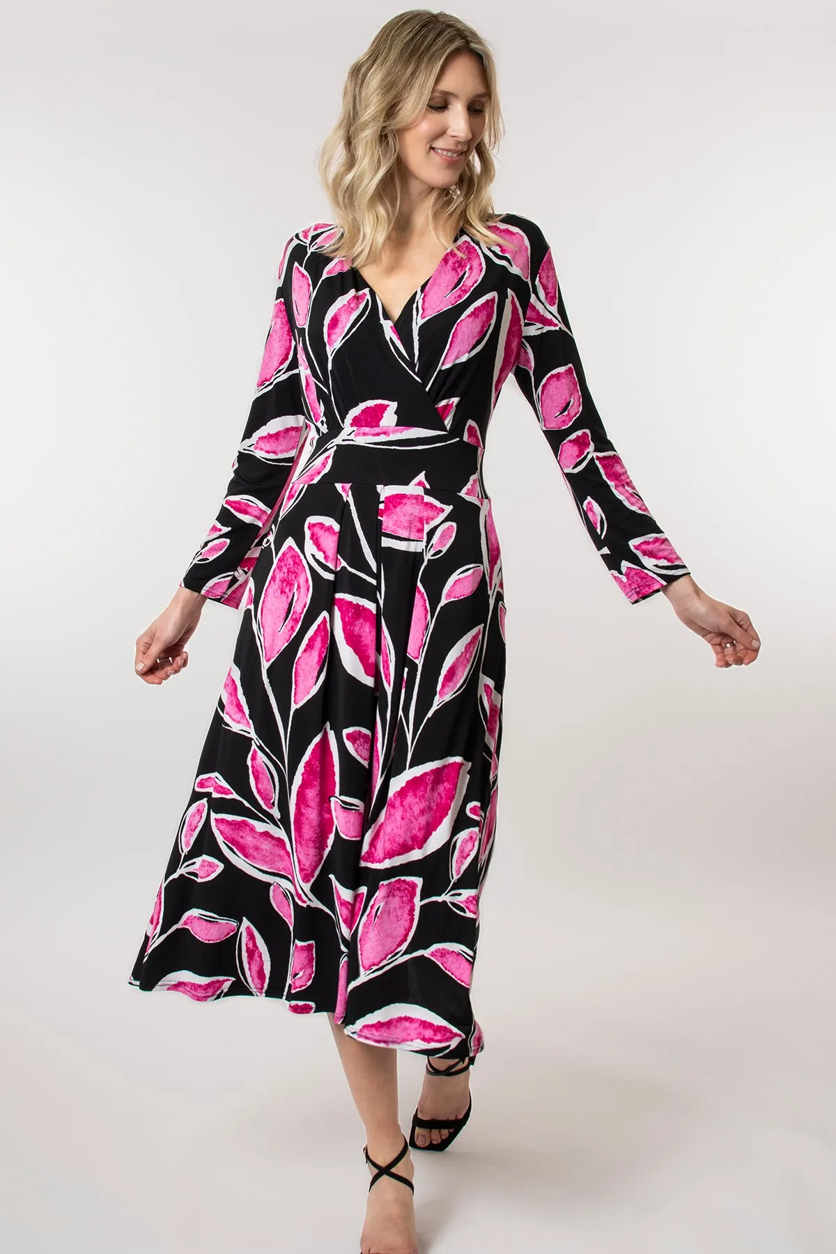 Rambling leaf wrap dress