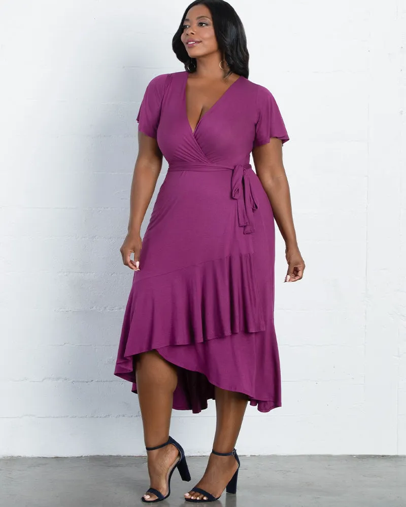 Rayna Plus Size Cocktail Wrap Dress - Sale!