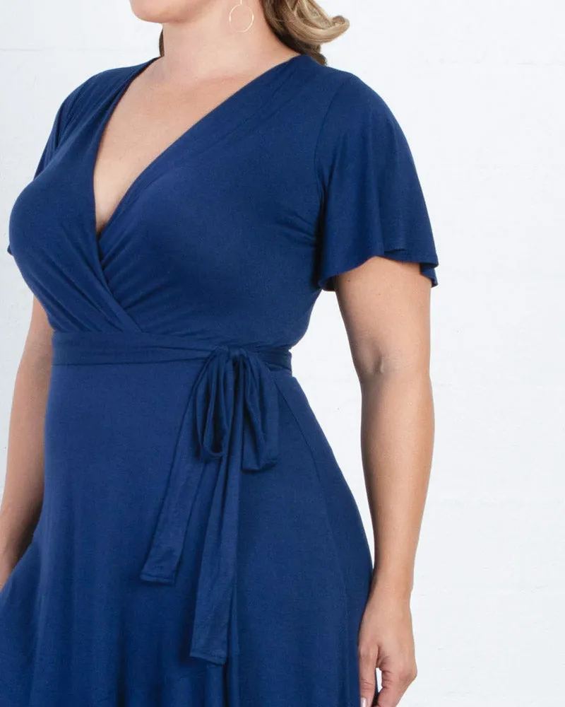 Rayna Plus Size Cocktail Wrap Dress - Sale!