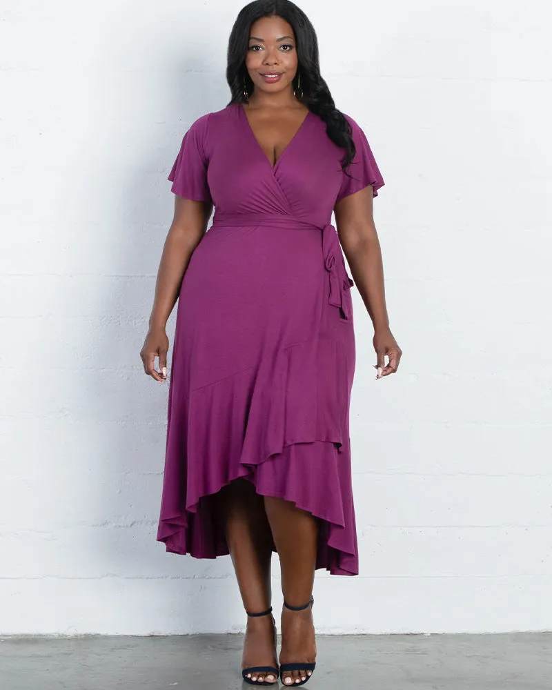 Rayna Plus Size Cocktail Wrap Dress - Sale!