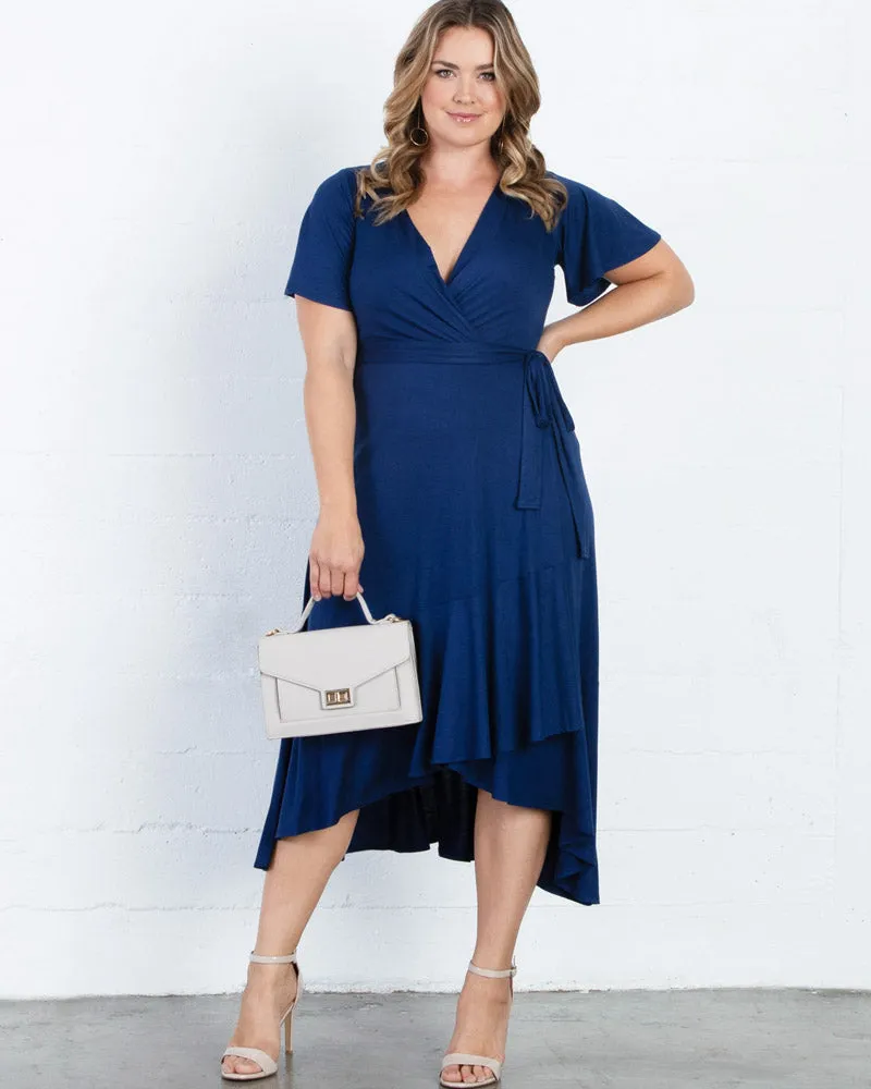 Rayna Plus Size Cocktail Wrap Dress - Sale!