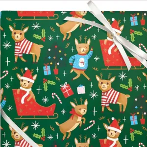 Roll Sheet Wrap - Reindeer Party