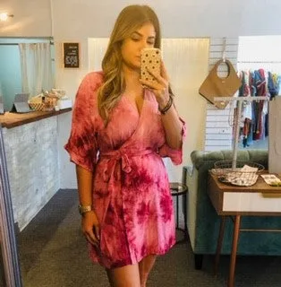 Rose Tie Dye Dress