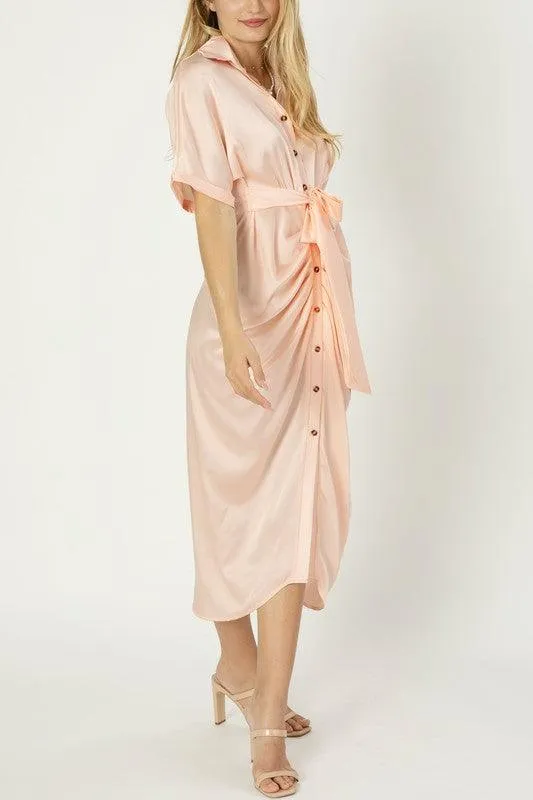 Satin Wrap Dress