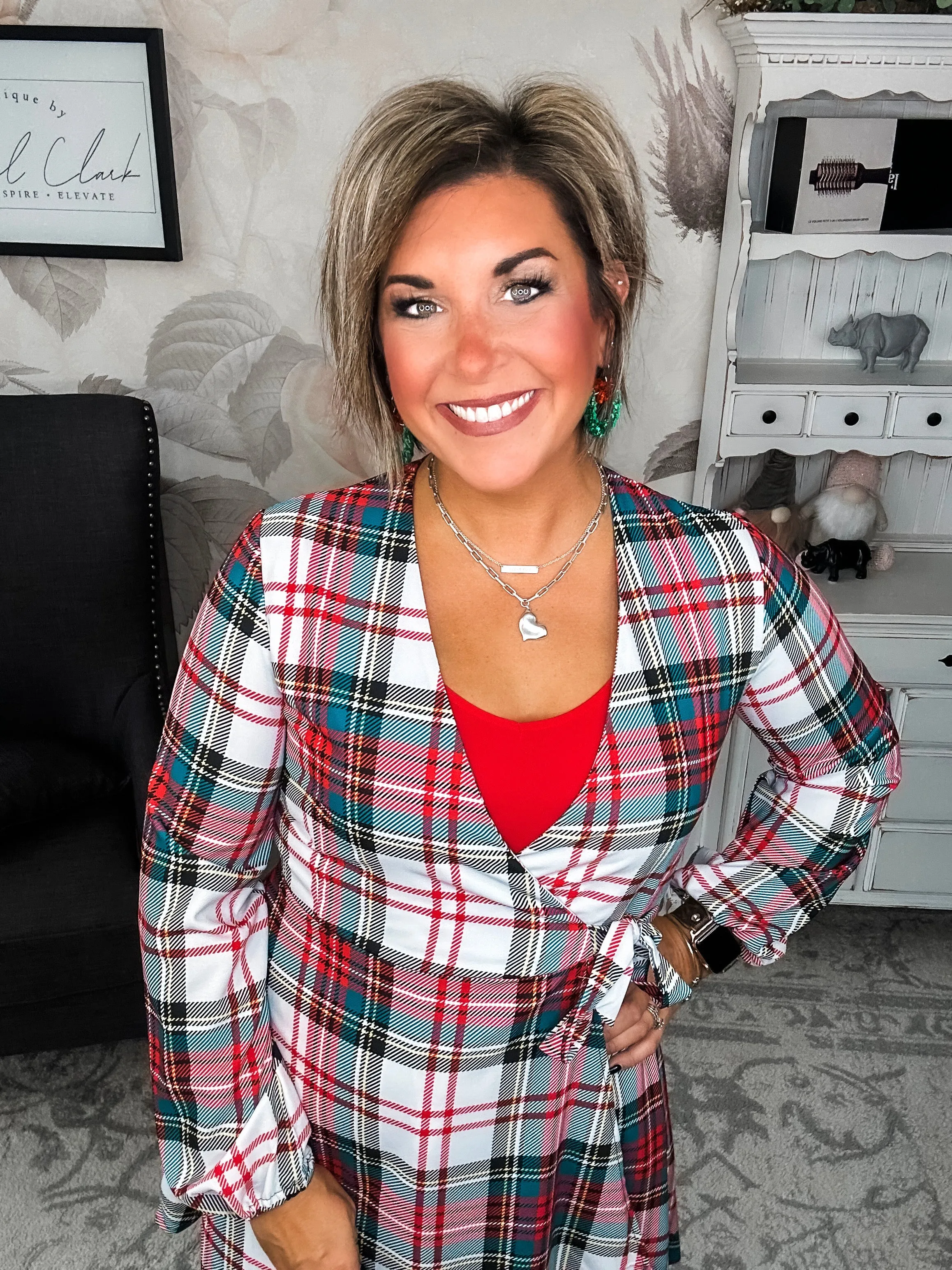 Scotch On The Rocks Plaid Christmas Dress