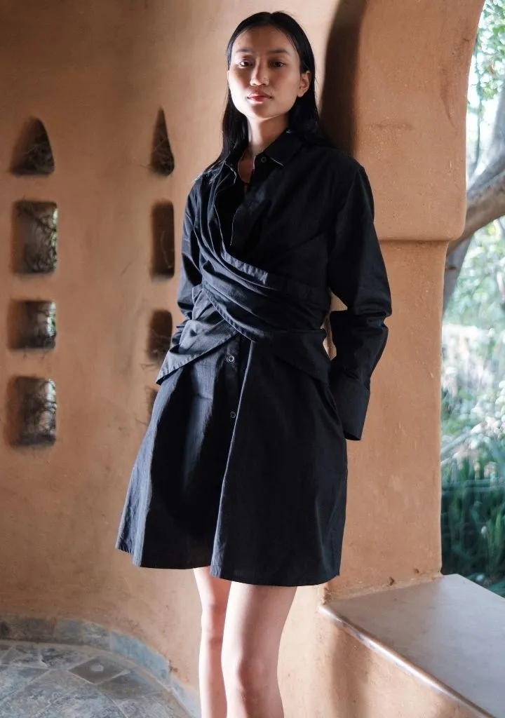 Seattle Wrap Shirt Dress