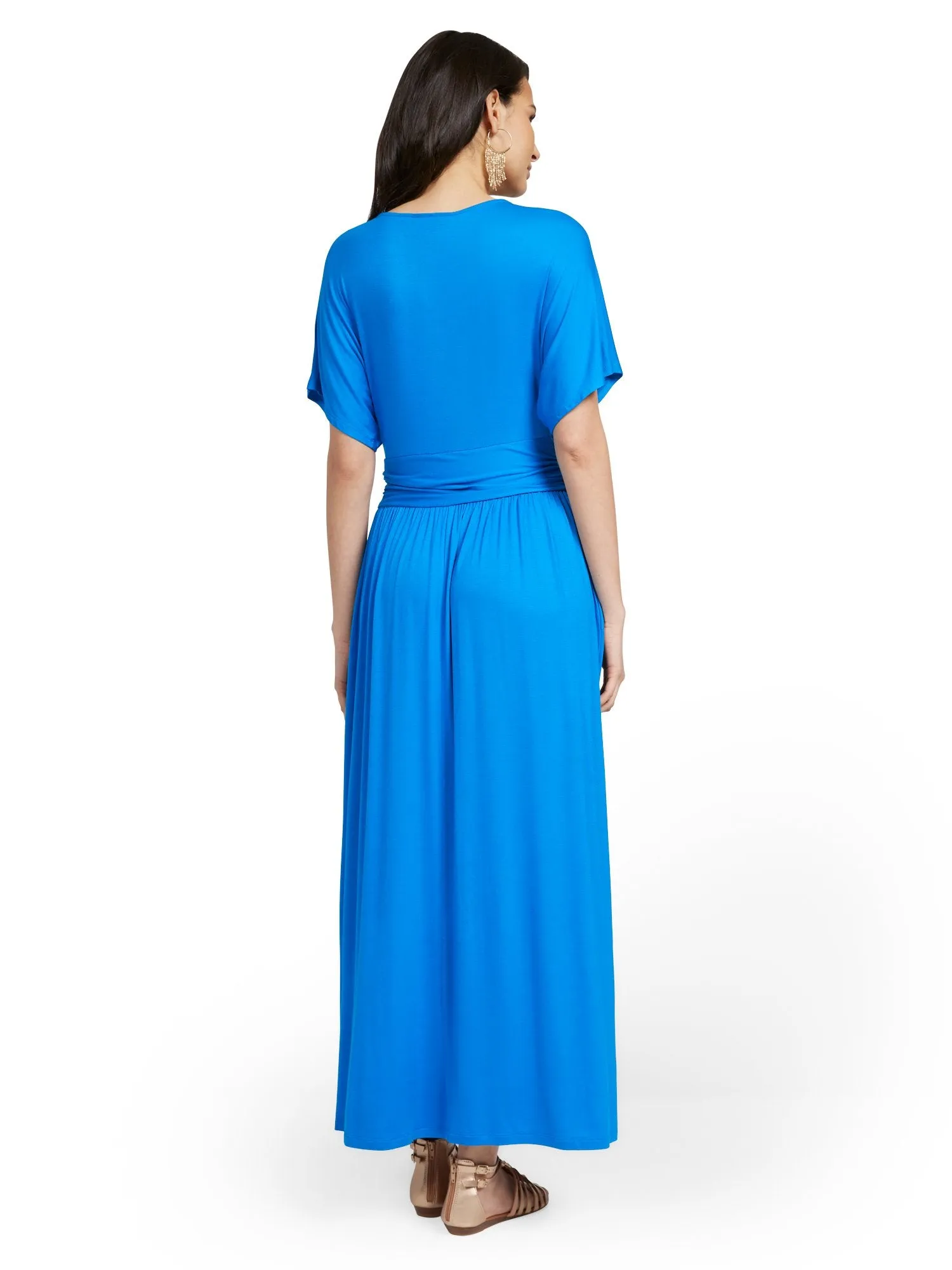 Short-Sleeve Dolman Maxi Dress