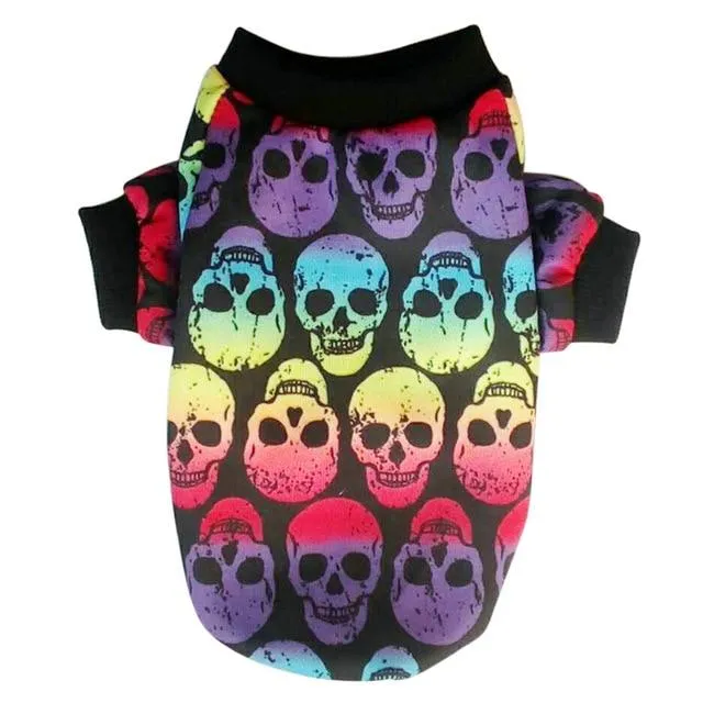 Skull Pattern Shirt for French Bulldog (WS80)