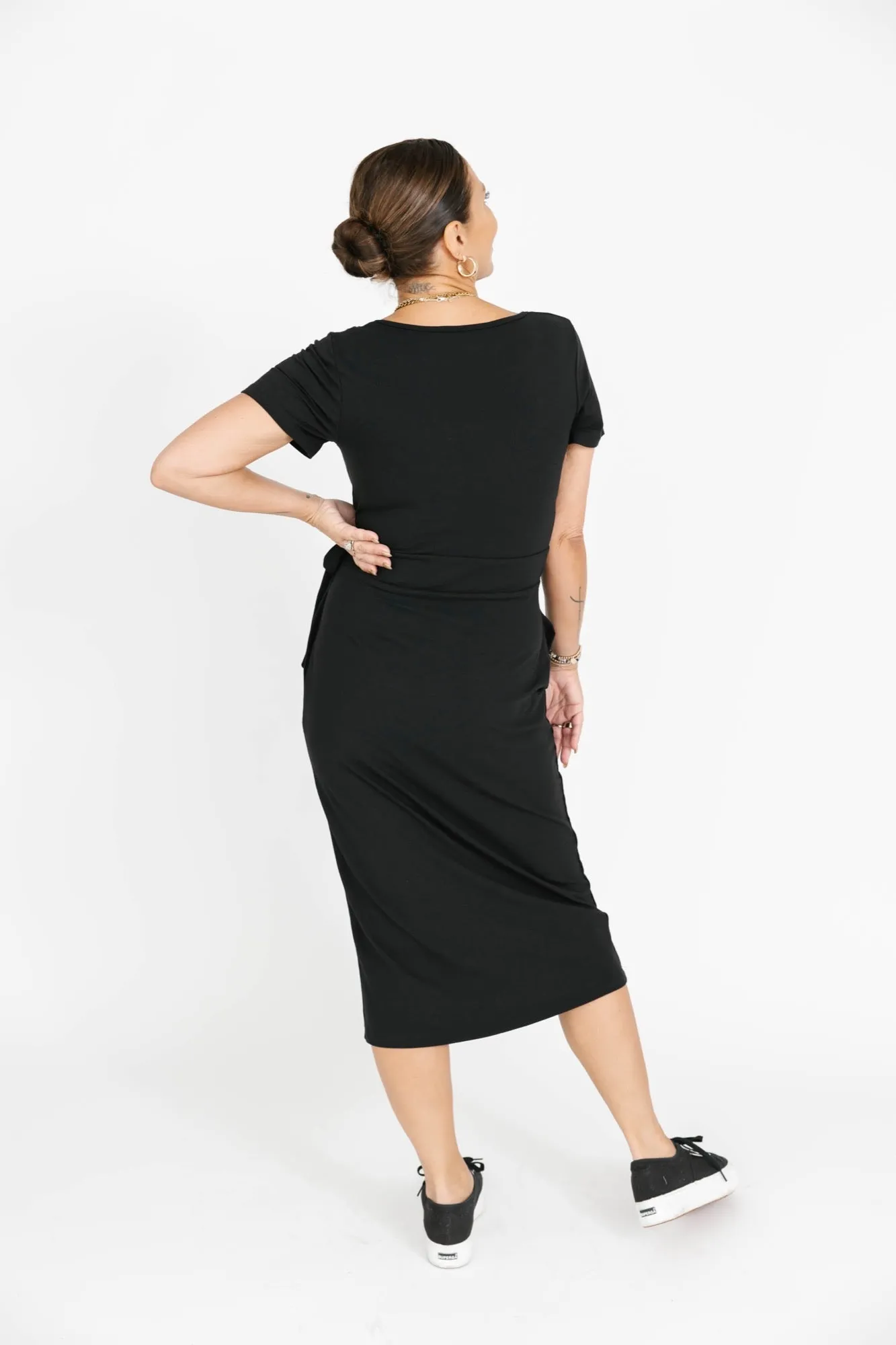 Smash & Tess Athena Wrap Dress | Black   Berry