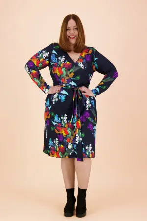 Soft Wrap Dress, Bouquet