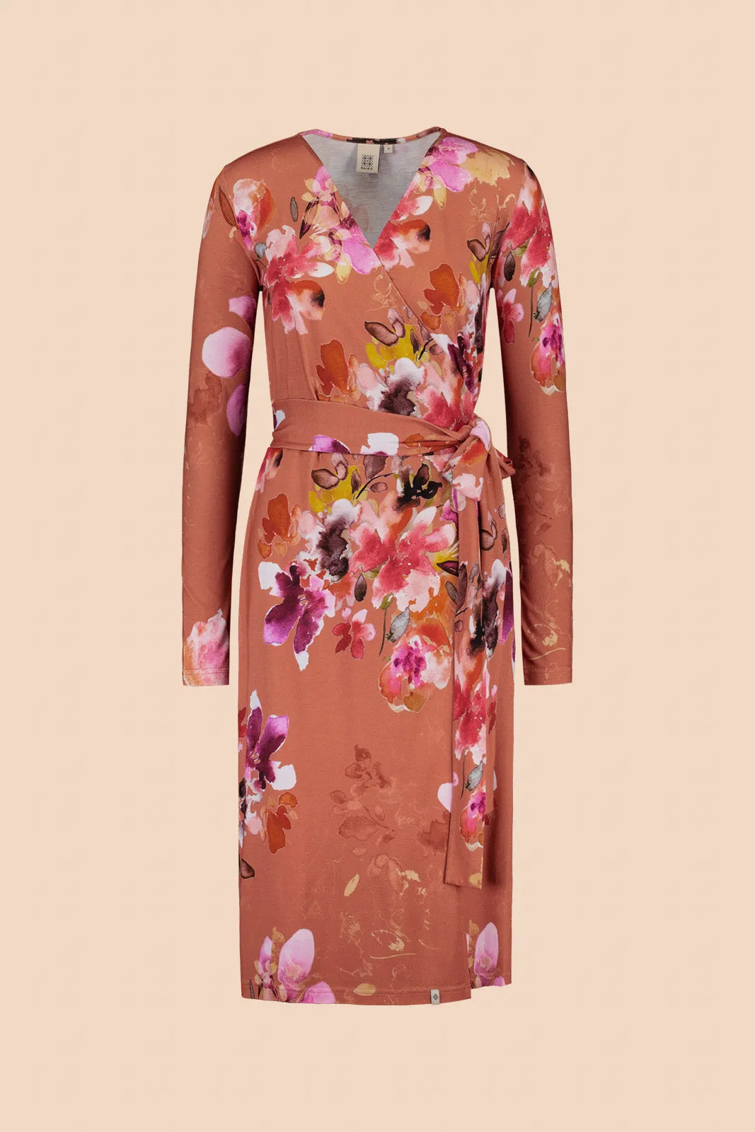 Soft Wrap Dress, Lilies