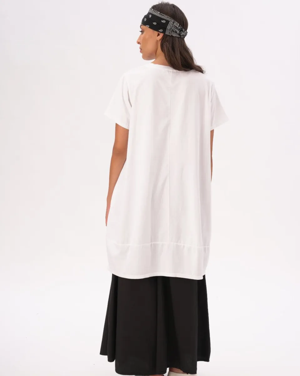 Split Hem Crewneck T-Shirt Dress