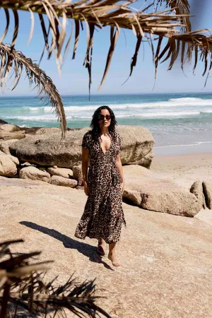 Sunset Wrap Dress | Leopard