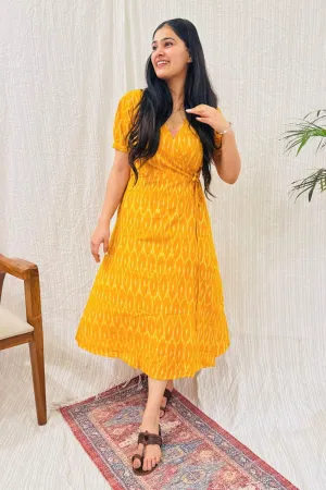 Sunshine Ikat Wrap Dress