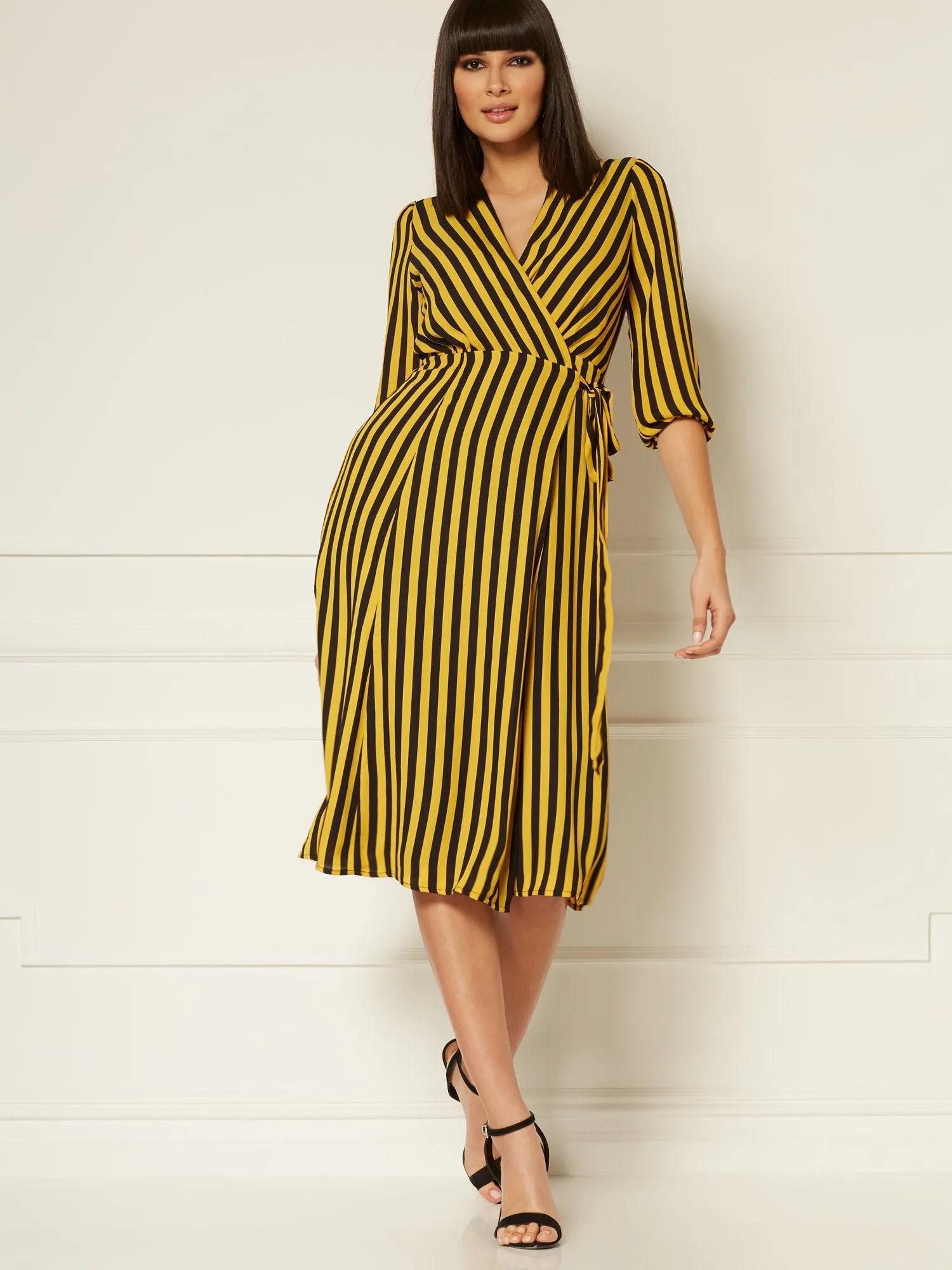 Tall Brenda Stripe Wrap Dress - Eva Mendes Collection