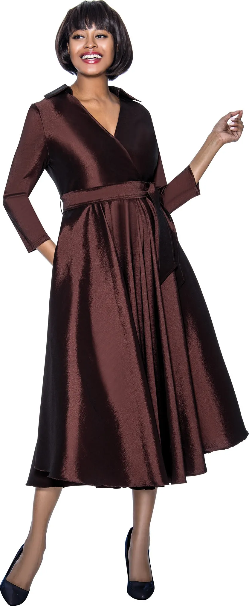 Terramina Church Dress 7869C-Brown