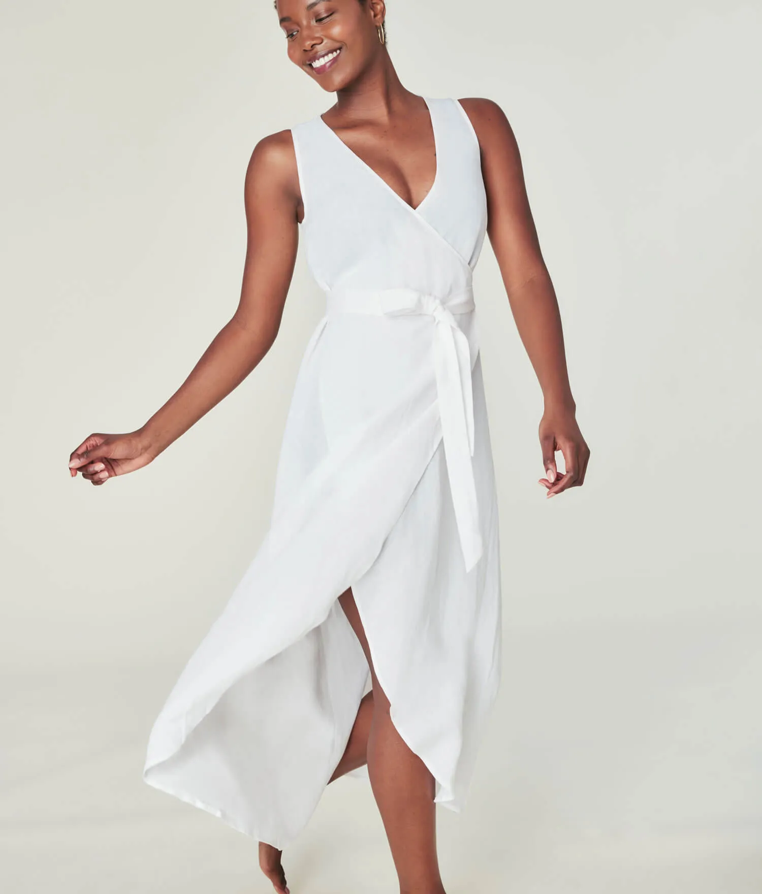 The Armona Dress - Linen - Coconut (Archive)