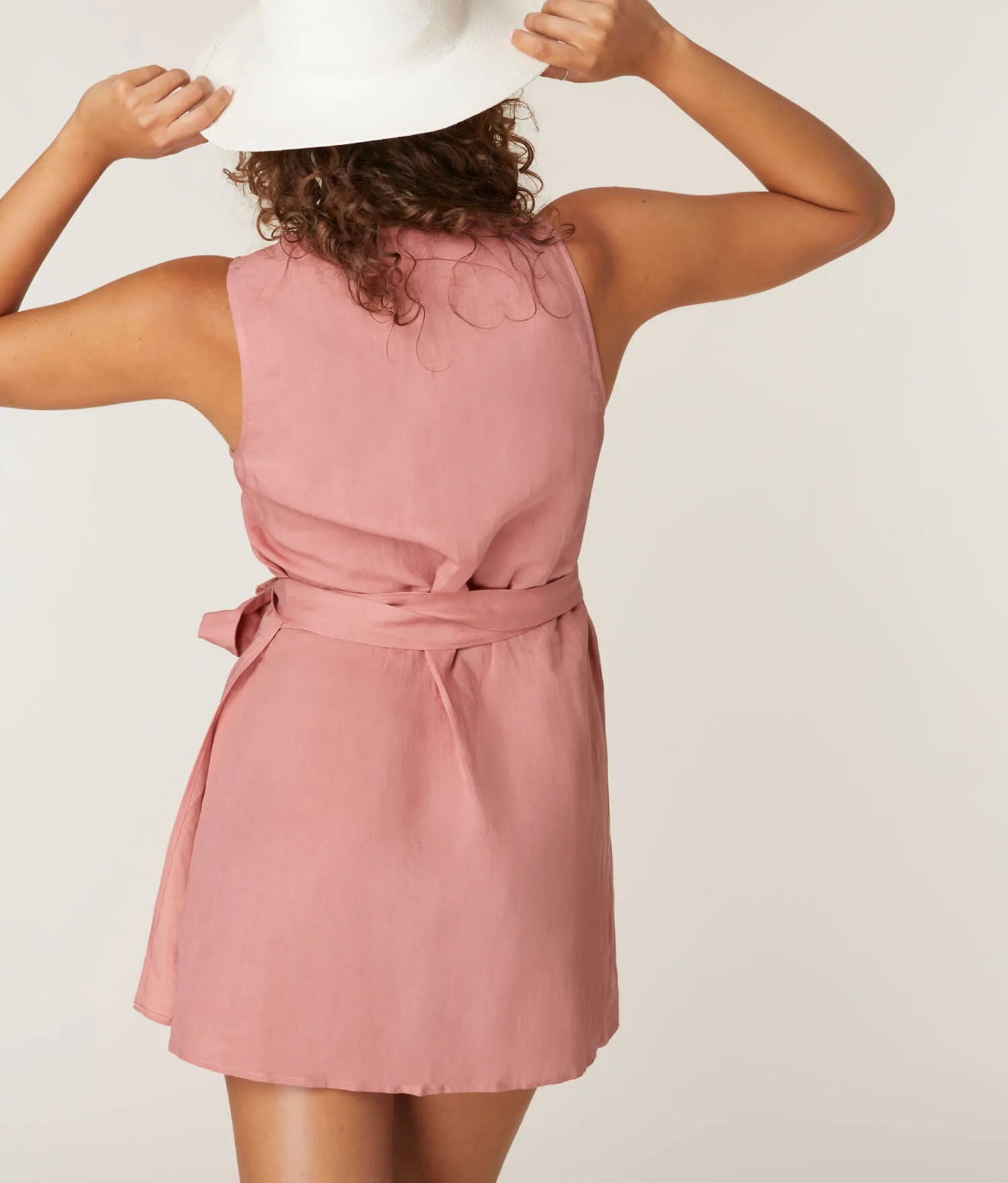 The Cacela Dress - Linen - Sunset (Archive)