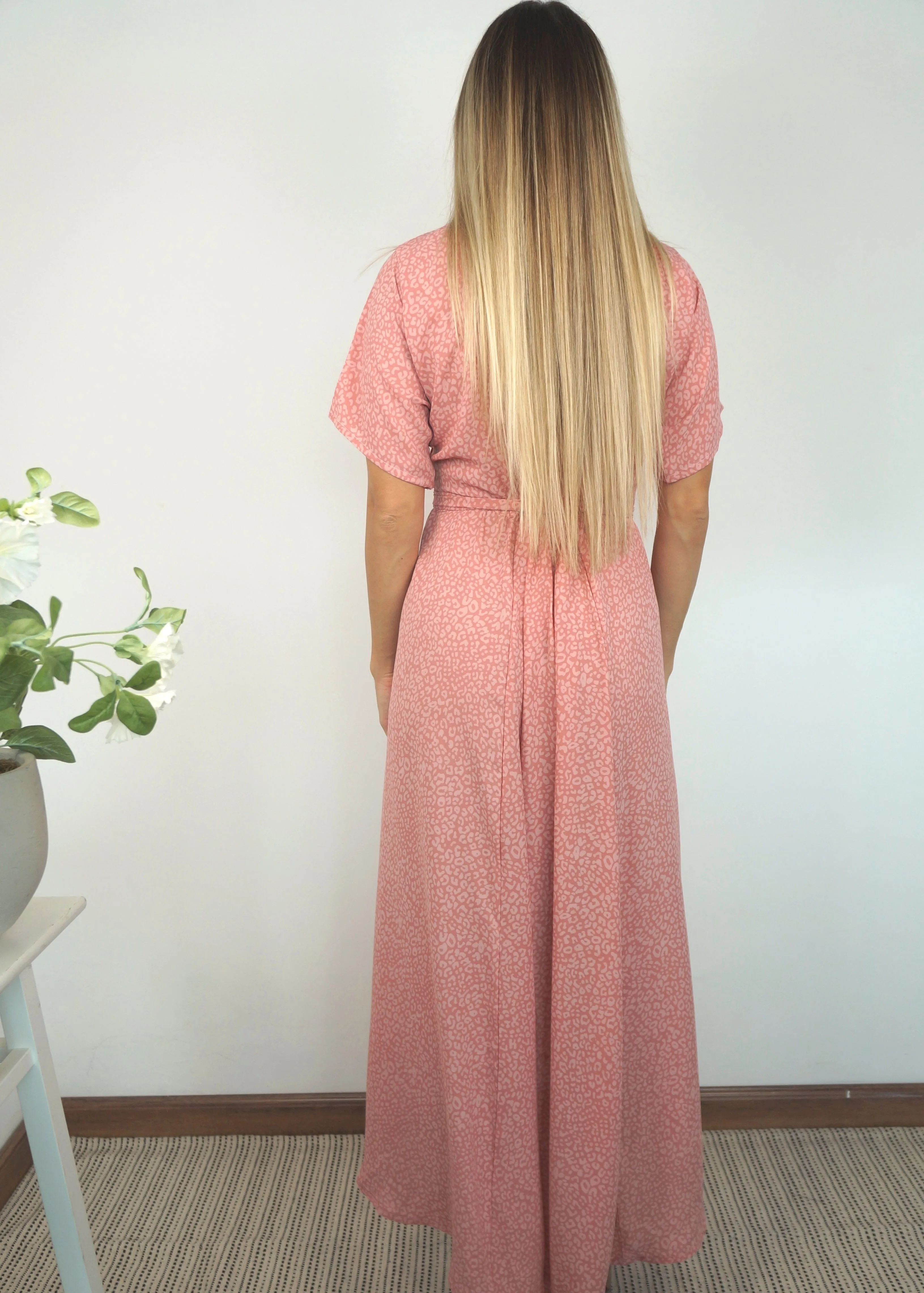 The Maxi Wrap Dress - Blushing Jungle