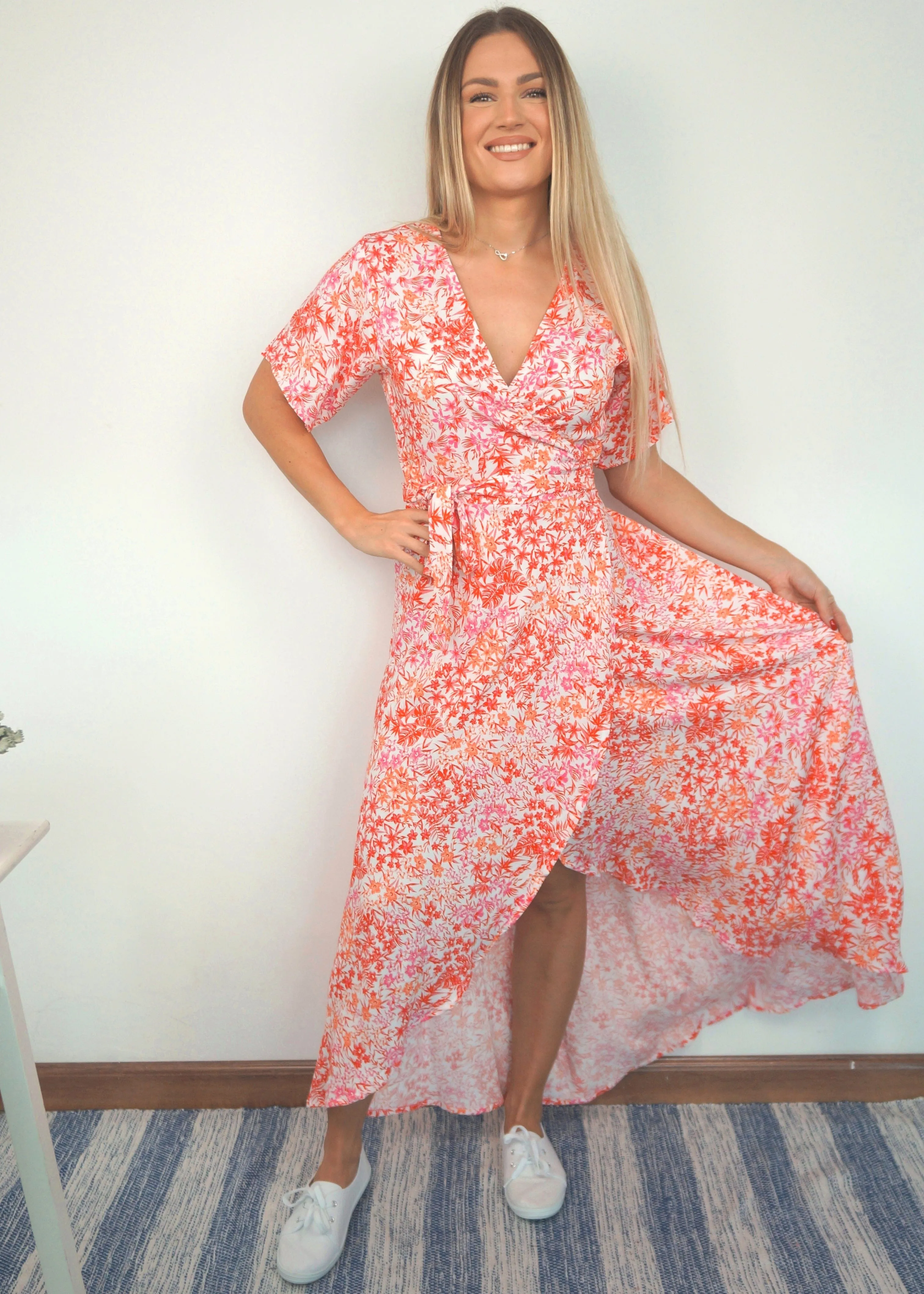 The Maxi Wrap Dress - Copa Cabana