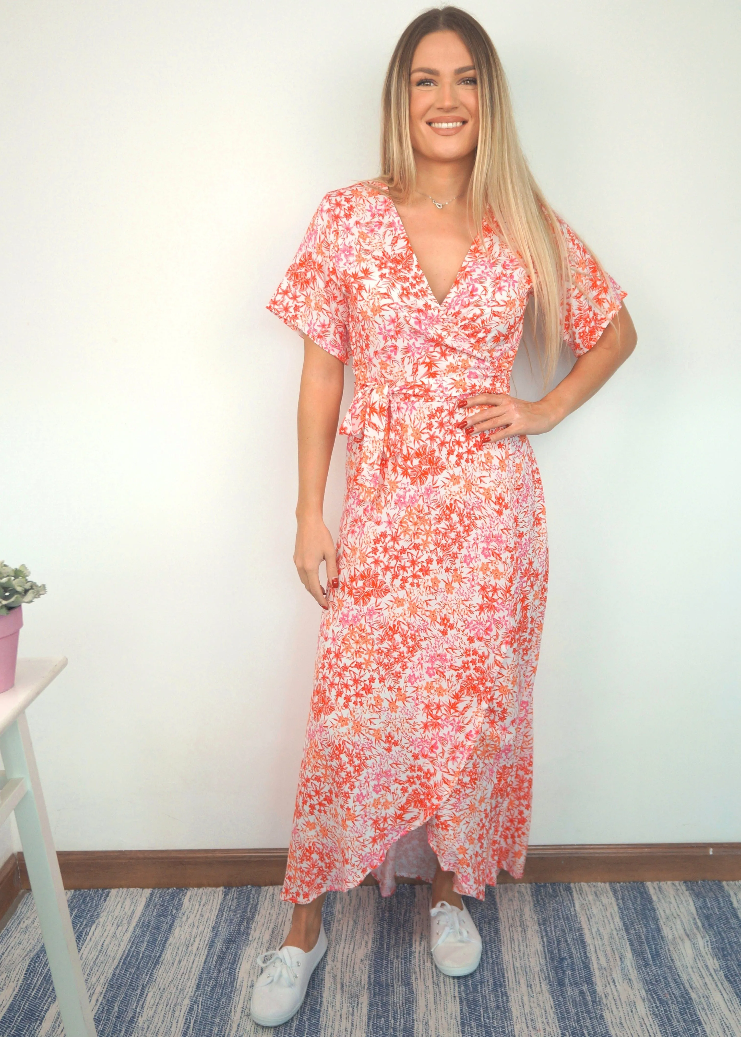 The Maxi Wrap Dress - Copa Cabana