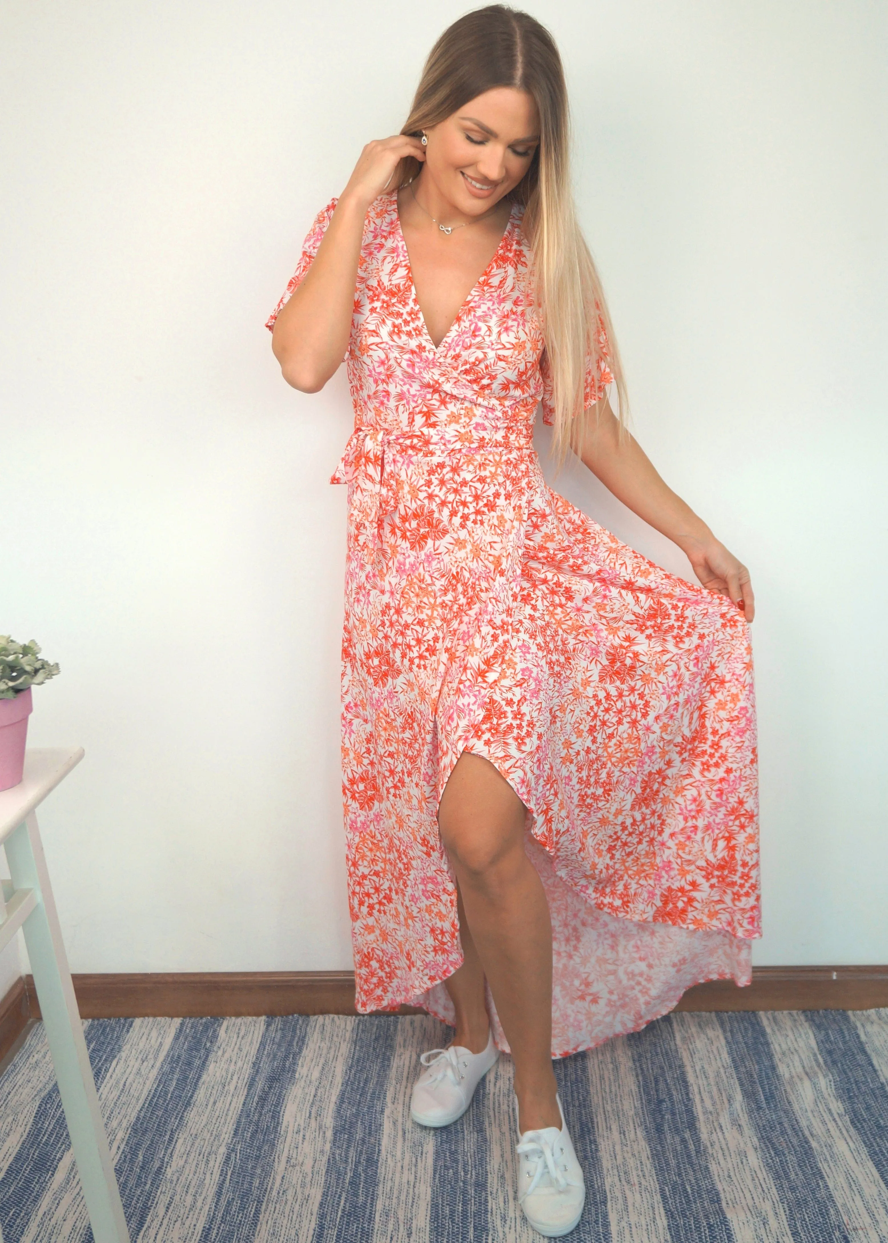 The Maxi Wrap Dress - Copa Cabana