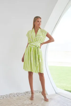 THE POINT DRESS SHORT - DAIQUIRI FILM STRIPE